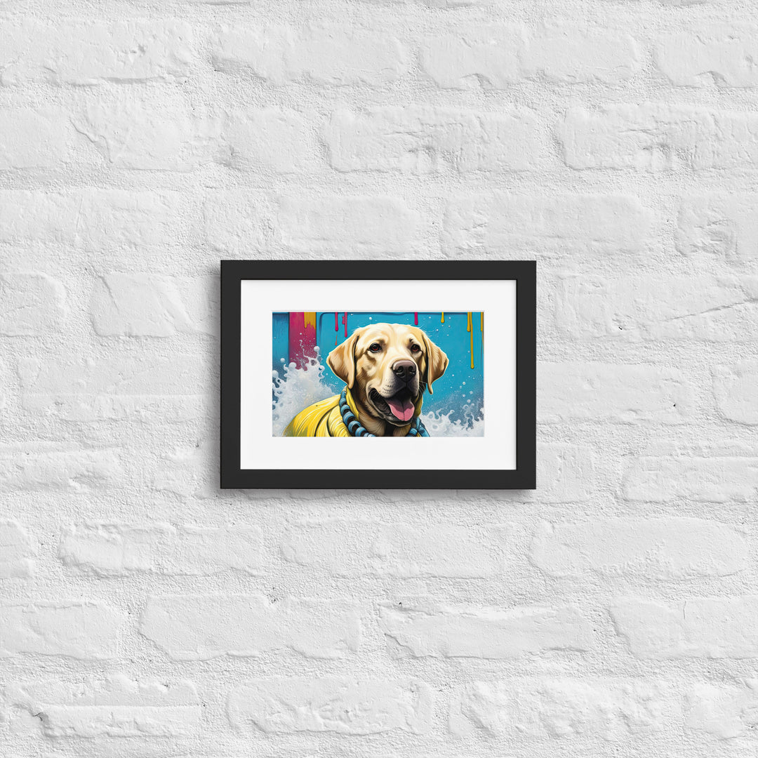 Matte Paper Framed Poster With Mat-Labrador Retriever