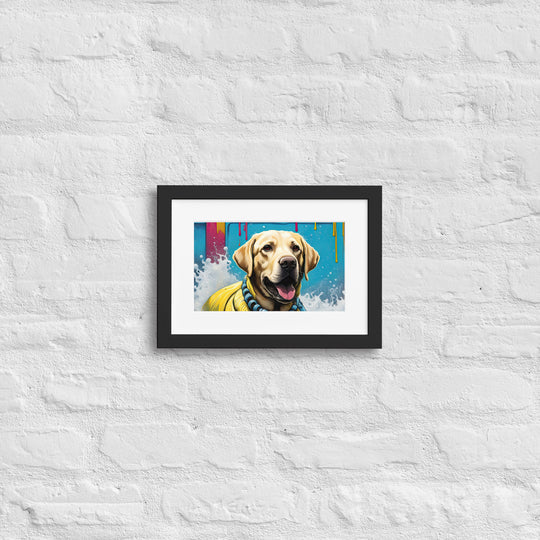 Matte Paper Framed Poster With Mat-Labrador Retriever