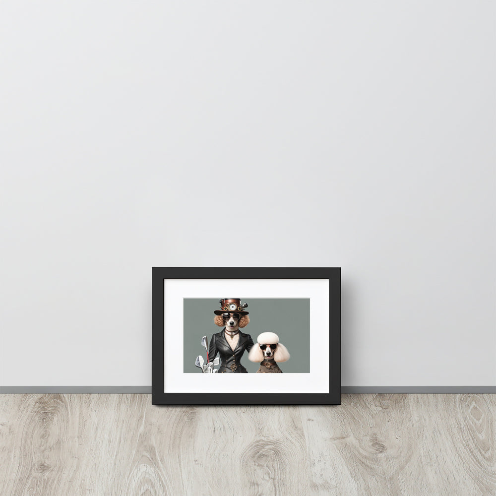 Poodle Golfer- Matte Paper Framed Poster With Mat v2