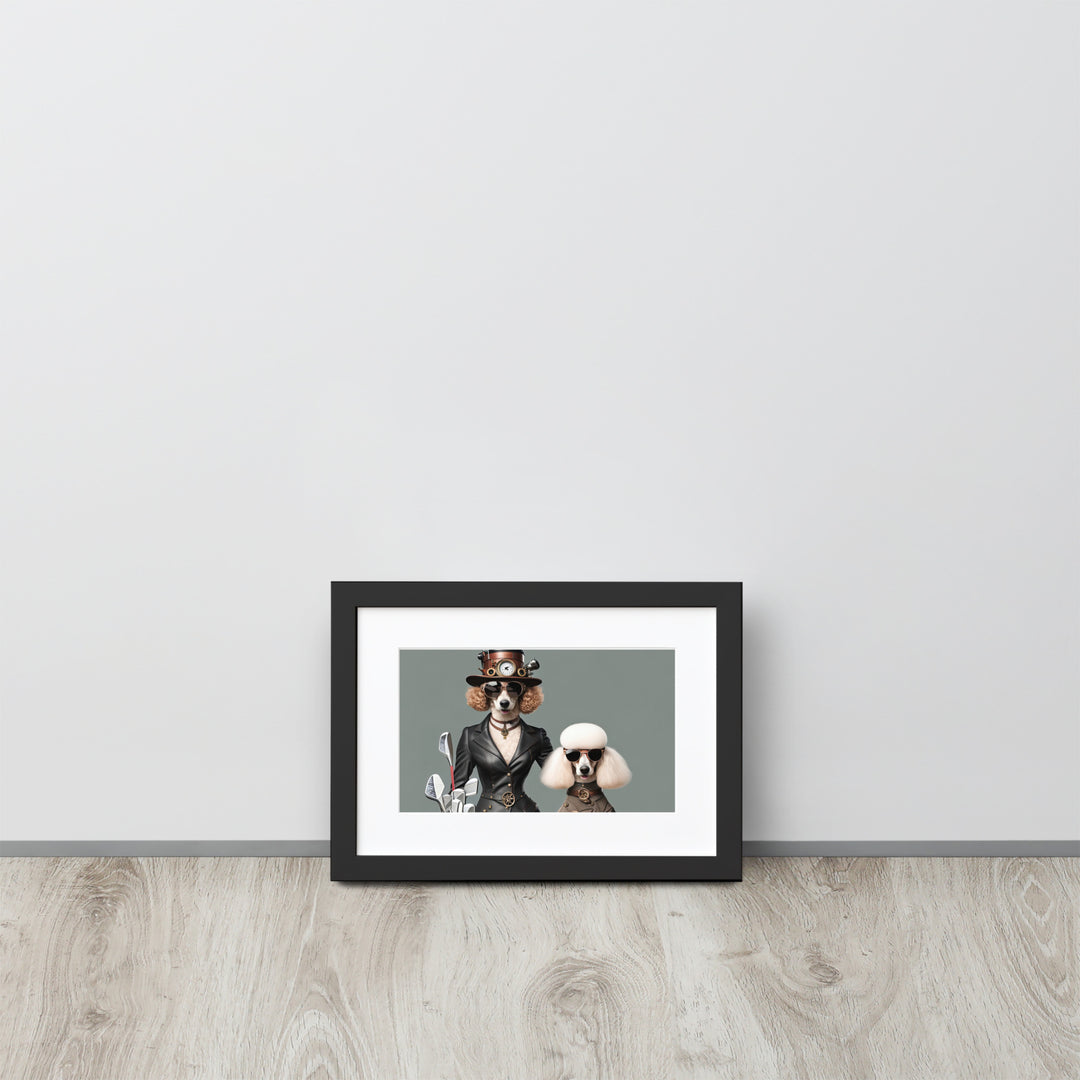 Poodle Golfer- Matte Paper Framed Poster With Mat v2