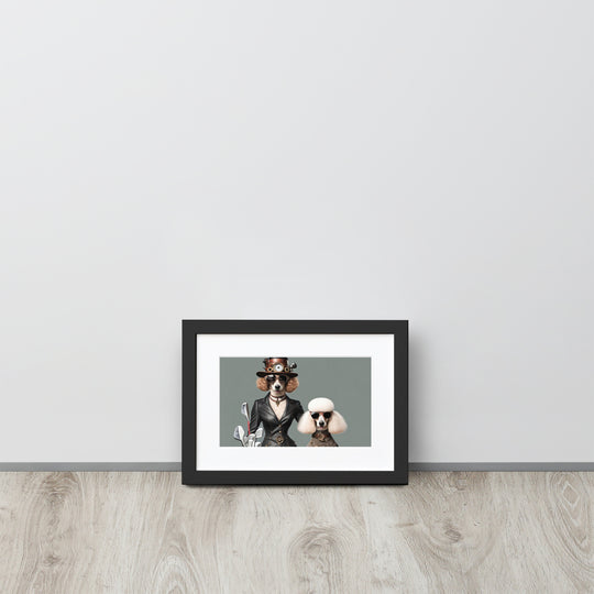Poodle Golfer- Matte Paper Framed Poster With Mat v2