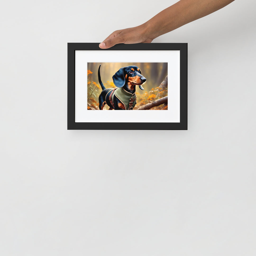 Dachshund- Matte Paper Framed Poster With Mat v3