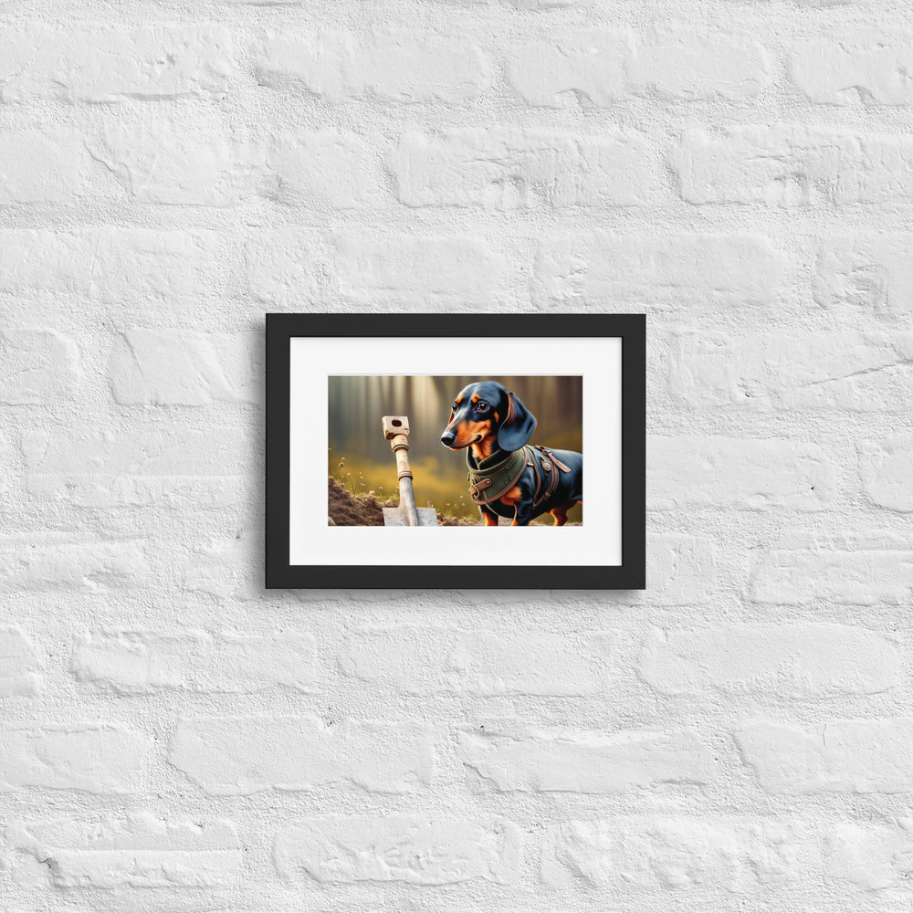 Dachshund- Matte Paper Framed Poster With Mat v4