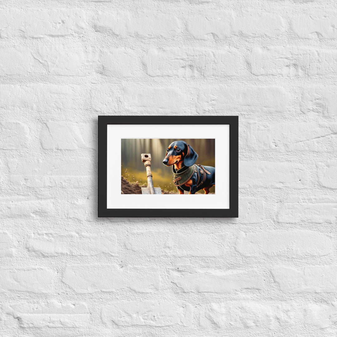 Dachshund- Matte Paper Framed Poster With Mat v4