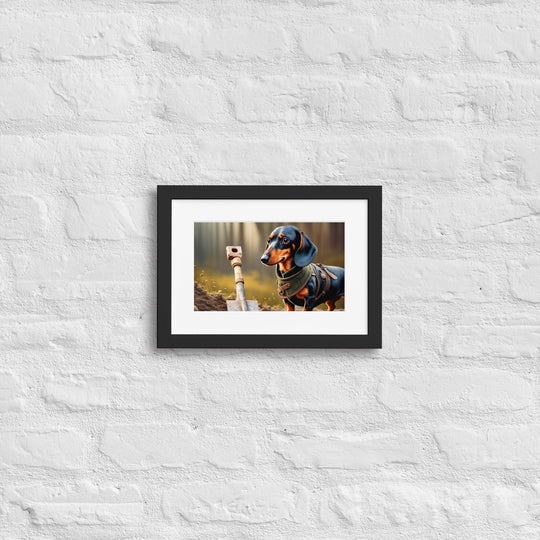 Dachshund- Matte Paper Framed Poster With Mat v4