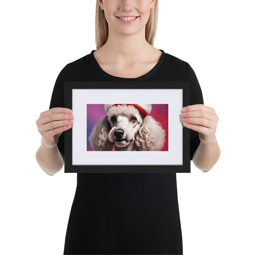 Poodle- Matte Paper Framed Poster With Mat