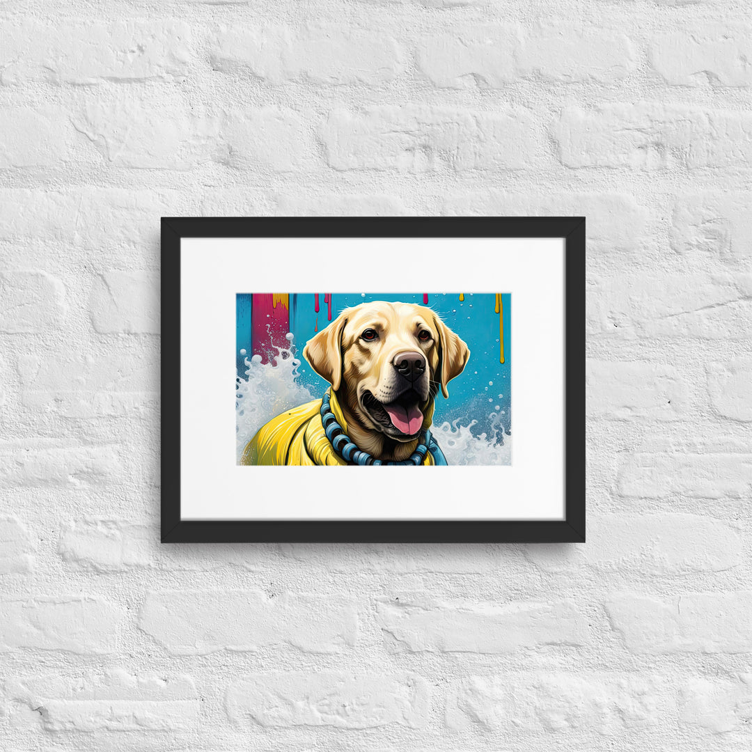 Matte Paper Framed Poster With Mat-Labrador Retriever