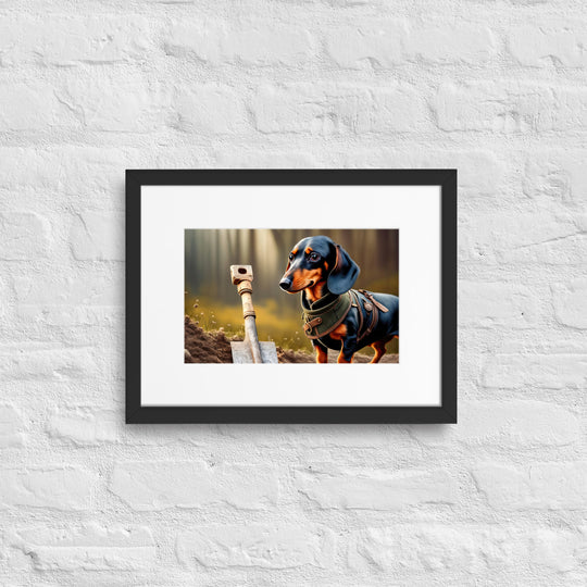 Dachshund- Matte Paper Framed Poster With Mat v4