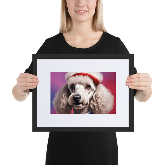 Poodle- Matte Paper Framed Poster With Mat
