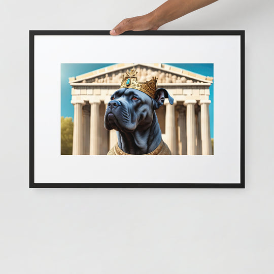 Matte Paper Framed Poster With Mat-Cane Corso