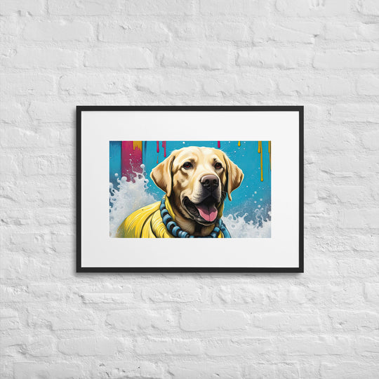 Matte Paper Framed Poster With Mat-Labrador Retriever