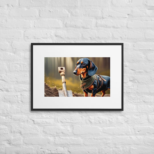 Dachshund- Matte Paper Framed Poster With Mat v4