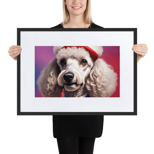 Poodle- Matte Paper Framed Poster With Mat