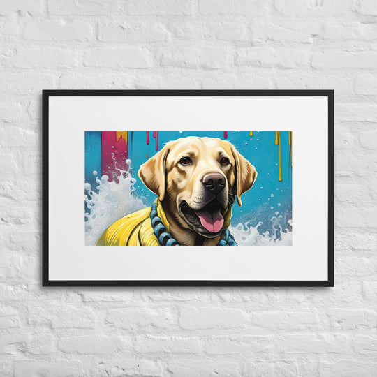 Matte Paper Framed Poster With Mat-Labrador Retriever