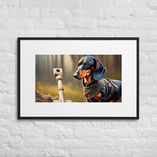 Dachshund- Matte Paper Framed Poster With Mat v4