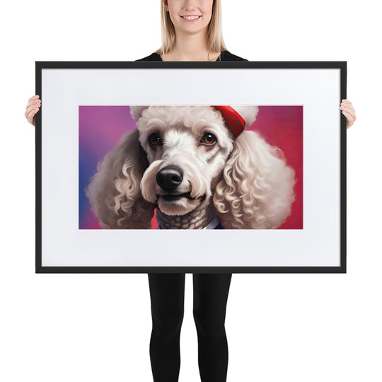 Poodle- Matte Paper Framed Poster With Mat