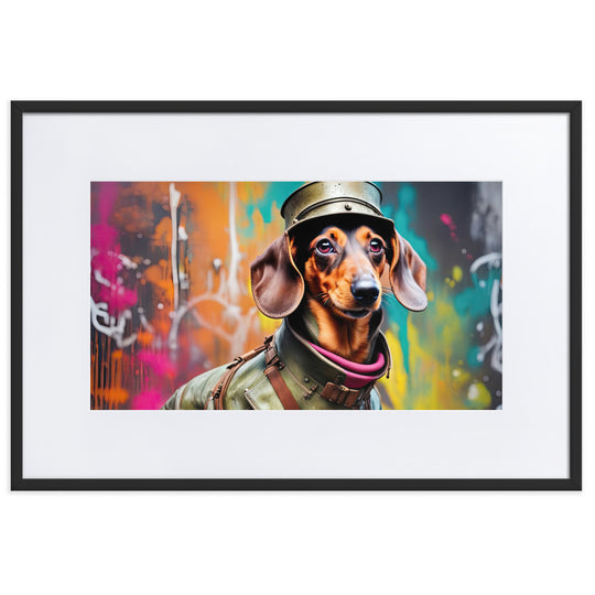 Dachshund- Matte Paper Framed Poster With Mat