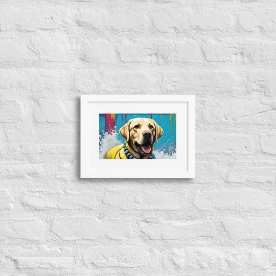 Matte Paper Framed Poster With Mat-Labrador Retriever