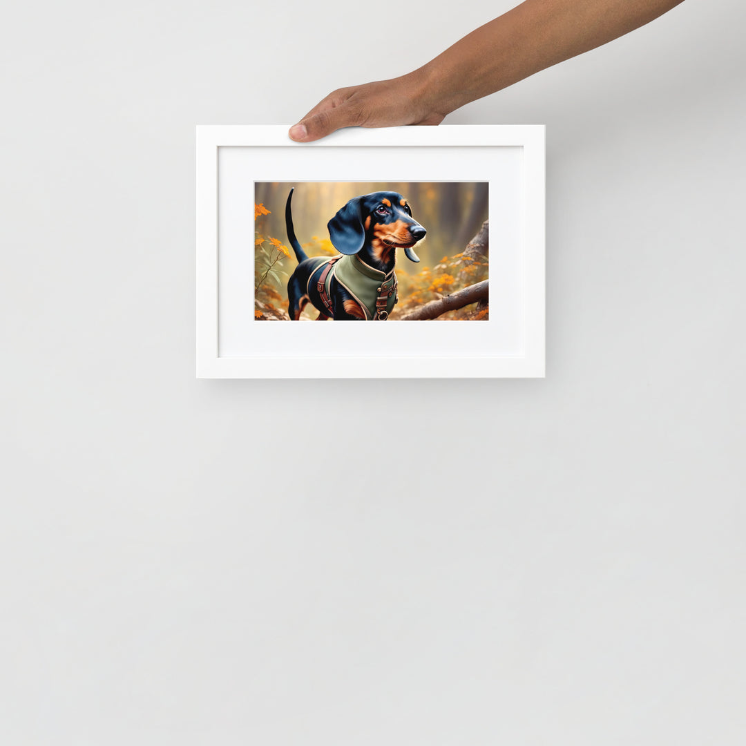 Dachshund- Matte Paper Framed Poster With Mat v3