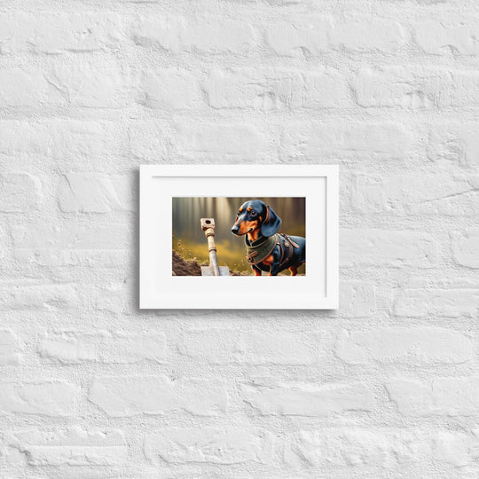 Dachshund- Matte Paper Framed Poster With Mat v4