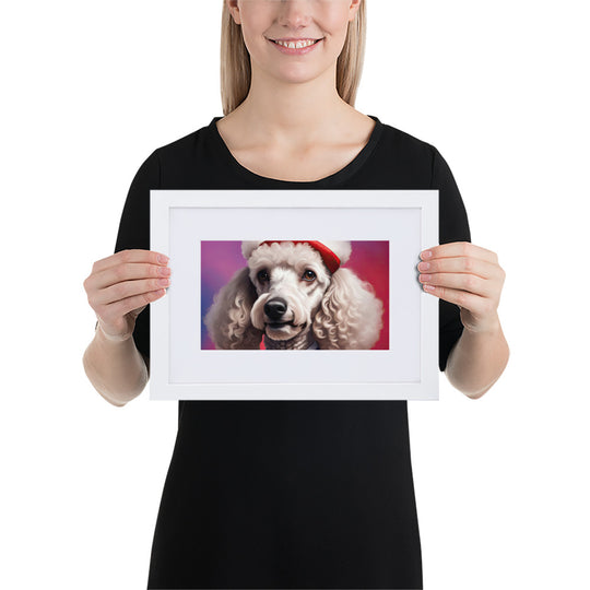 Poodle- Matte Paper Framed Poster With Mat