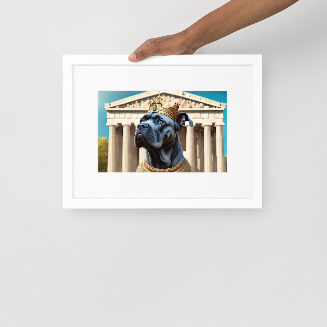 Matte Paper Framed Poster With Mat-Cane Corso