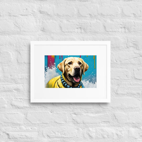 Matte Paper Framed Poster With Mat-Labrador Retriever