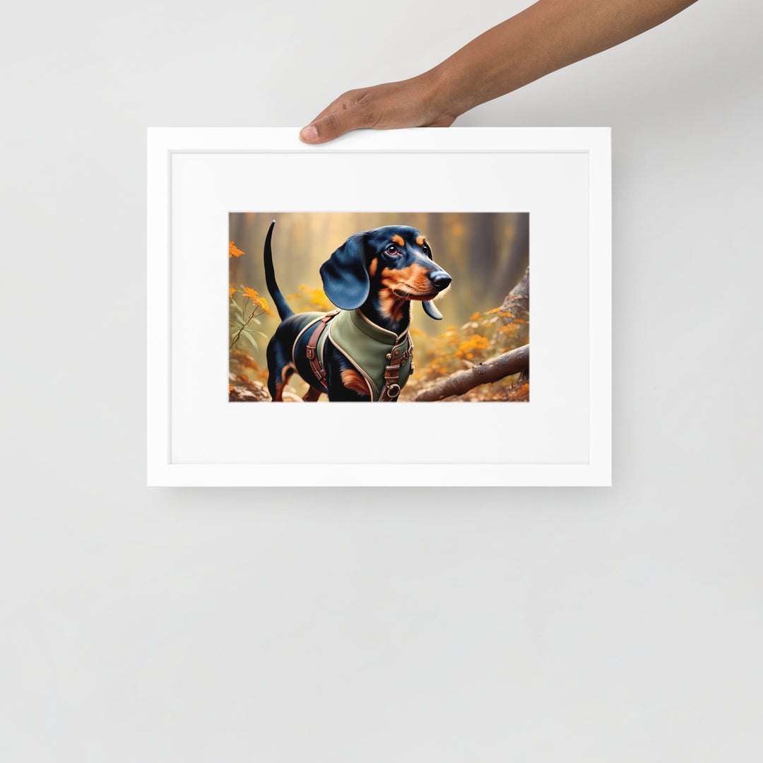 Dachshund- Matte Paper Framed Poster With Mat v3