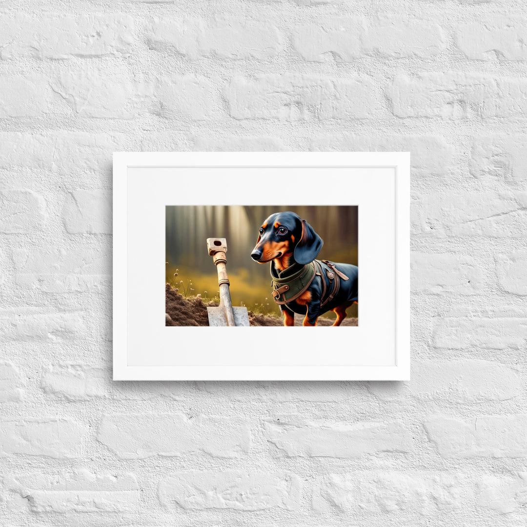 Dachshund- Matte Paper Framed Poster With Mat v4