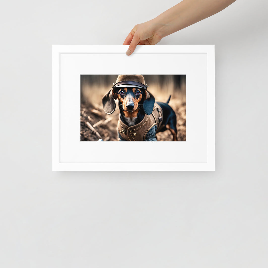 Dachshund- Matte Paper Framed Poster With Mat v5