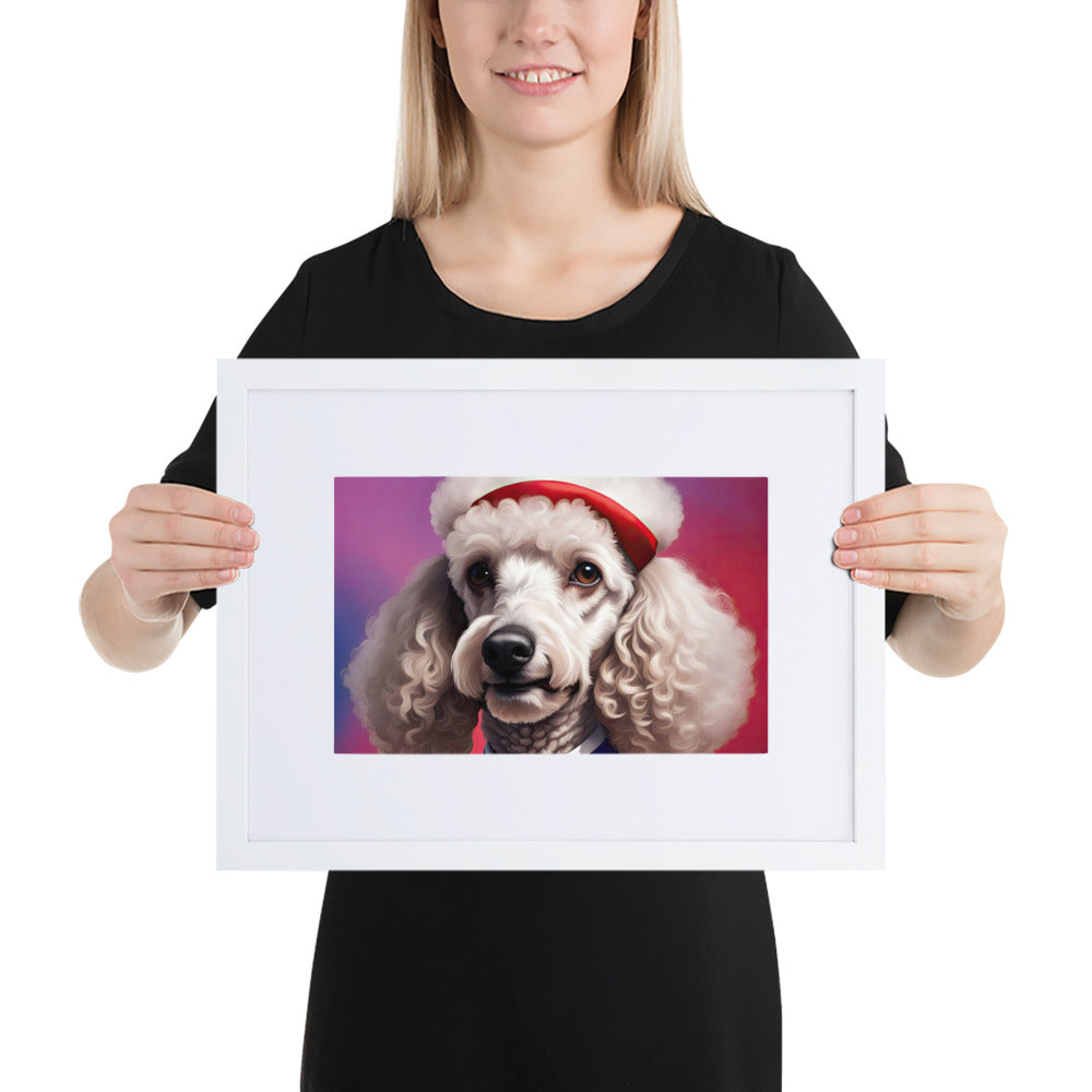 Poodle- Matte Paper Framed Poster With Mat