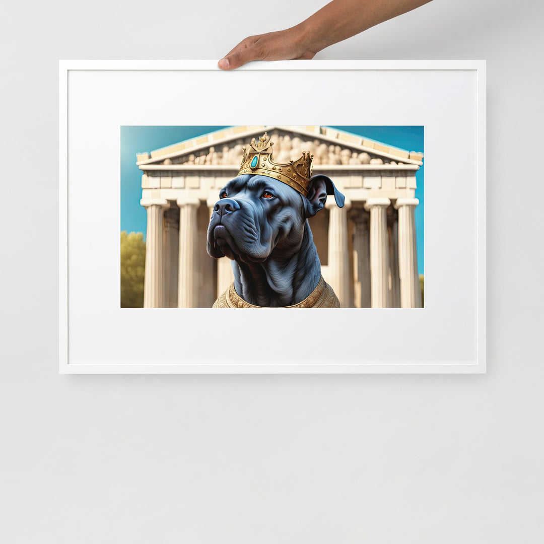 Matte Paper Framed Poster With Mat-Cane Corso