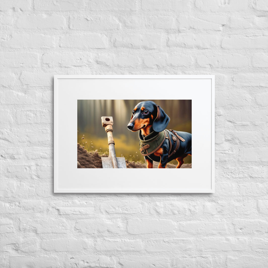 Dachshund- Matte Paper Framed Poster With Mat v4