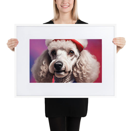 Poodle- Matte Paper Framed Poster With Mat