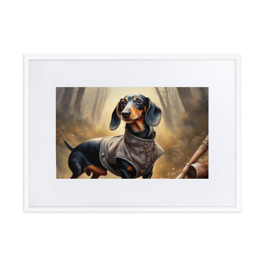 Dachshund- Matte Paper Framed Poster With Mat v2