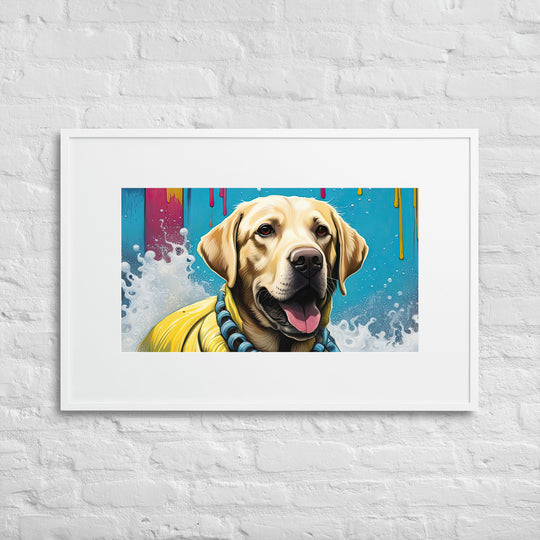 Matte Paper Framed Poster With Mat-Labrador Retriever