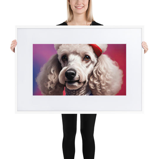 Poodle- Matte Paper Framed Poster With Mat