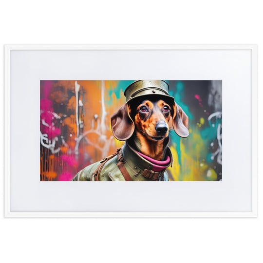 Dachshund- Matte Paper Framed Poster With Mat