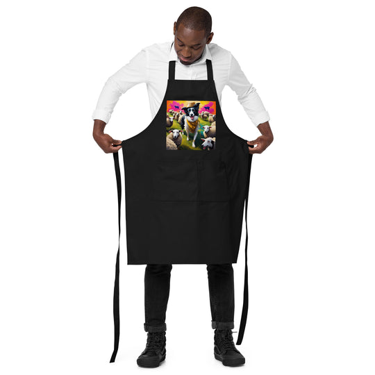 Australian Shepherd- Organic cotton apron v2