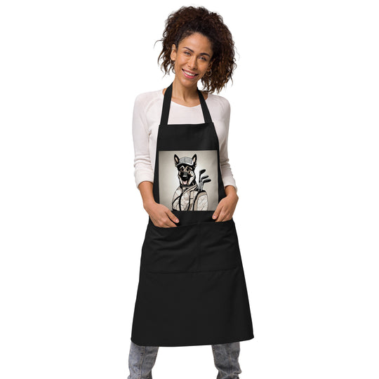 German Shepherd- Organic cotton apron v4