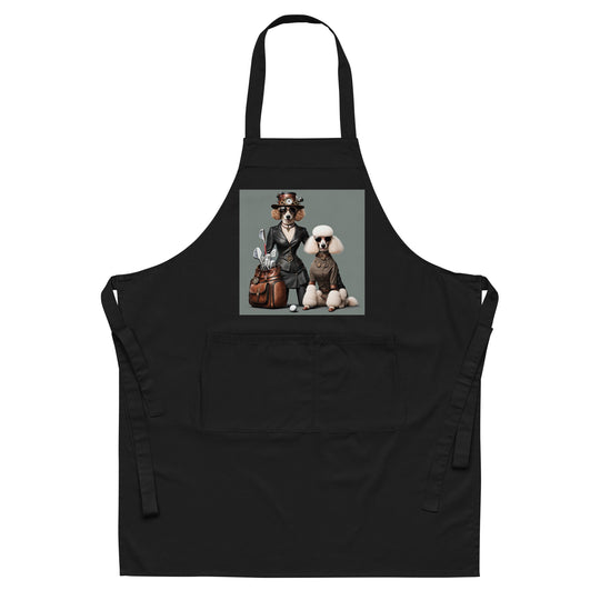 Poodle Golfer- Organic cotton apron v2