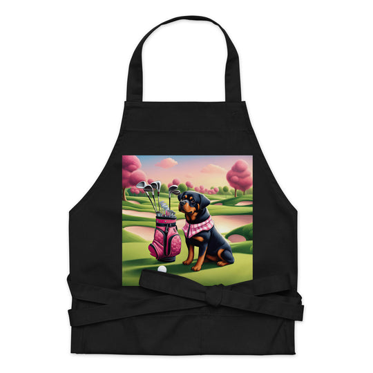 Rottweiler Golfer- Organic cotton apron