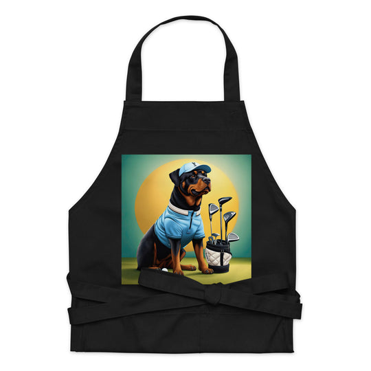 Rottweiler Golfer- Organic cotton apron v2