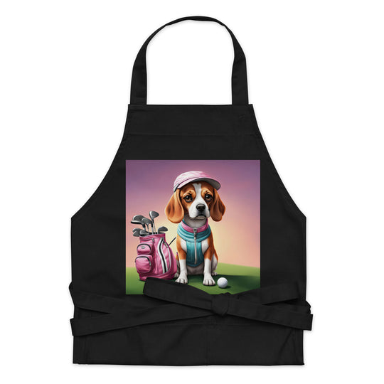 Beagle Golfer- Organic cotton apron v3