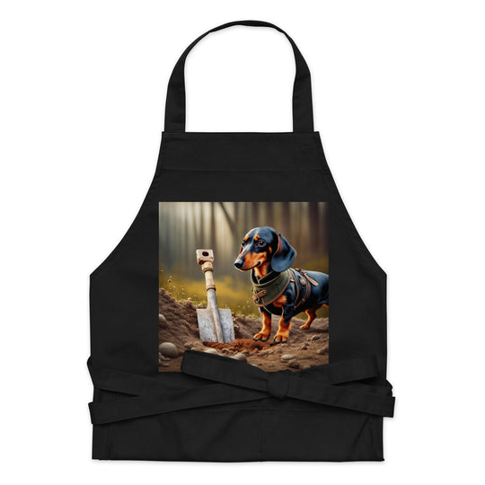 Dachshund- Organic cotton apron v4