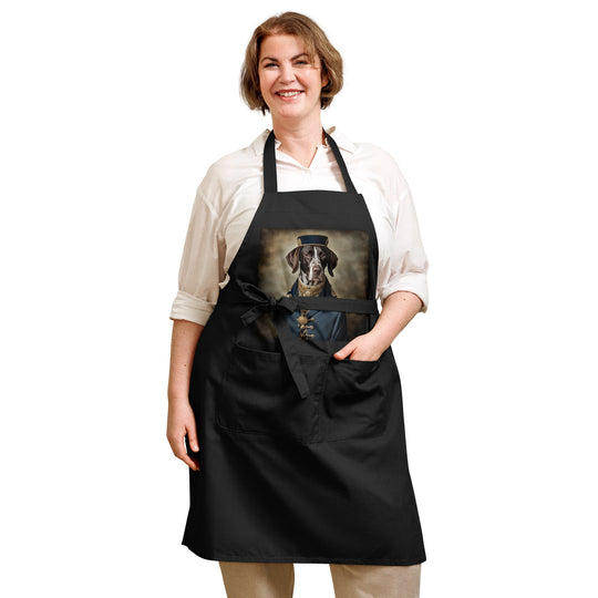 German Shorthaired Pointer- Organic cotton apron v3