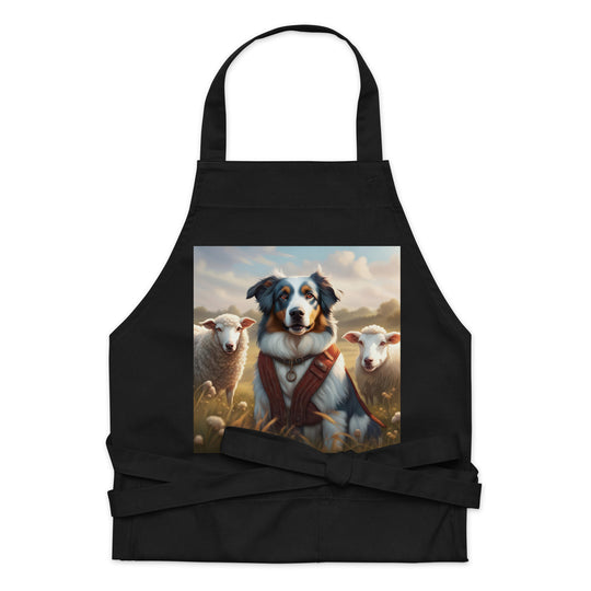 Australian Shepherd- Organic cotton apron v4