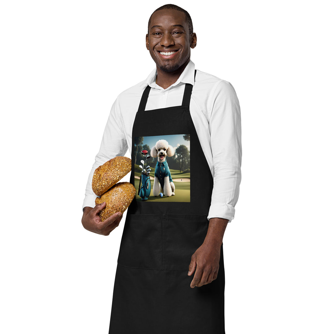 Poodle Golfer- Organic cotton apron