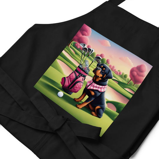 Rottweiler Golfer- Organic cotton apron