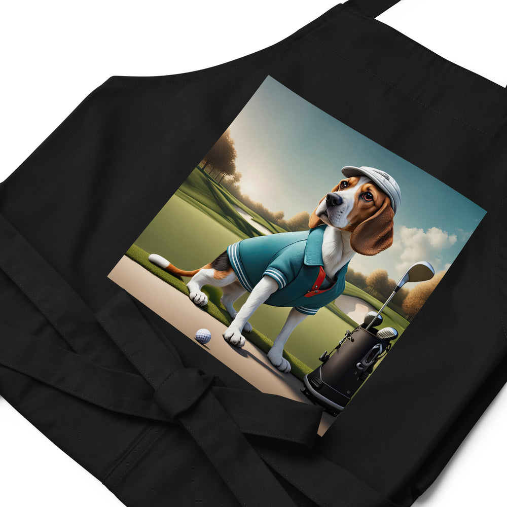 Beagle Golfer- Organic cotton apron v2